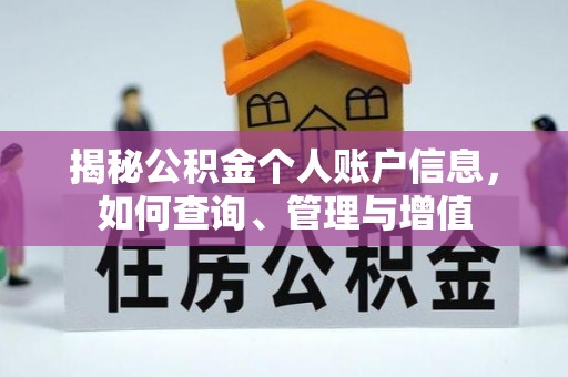 博野揭秘公积金个人账户信息，如何查询、管理与增值