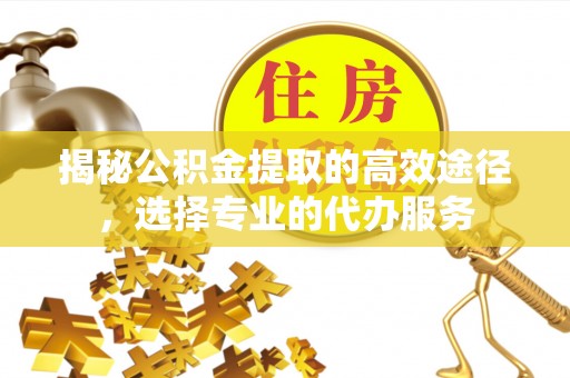 博野揭秘公积金提取的高效途径，选择专业的代办服务