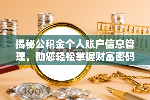 博野揭秘公积金个人账户信息管理，助您轻松掌握财富密码