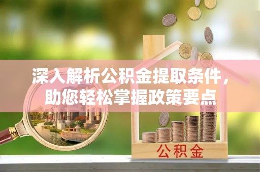 博野深入解析公积金提取条件，助您轻松掌握政策要点