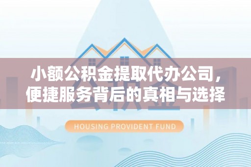 博野小额公积金提取代办公司，便捷服务背后的真相与选择