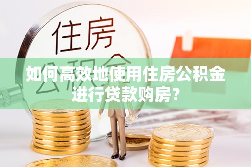 博野如何高效地使用住房公积金进行贷款购房？