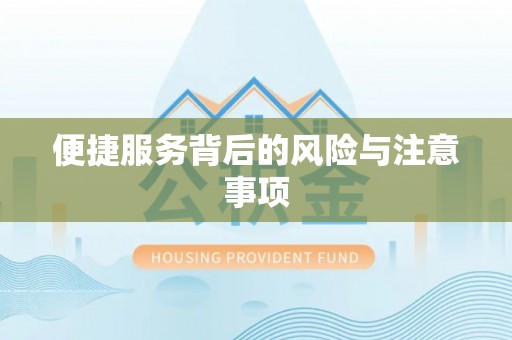 博野便捷服务背后的风险与注意事项